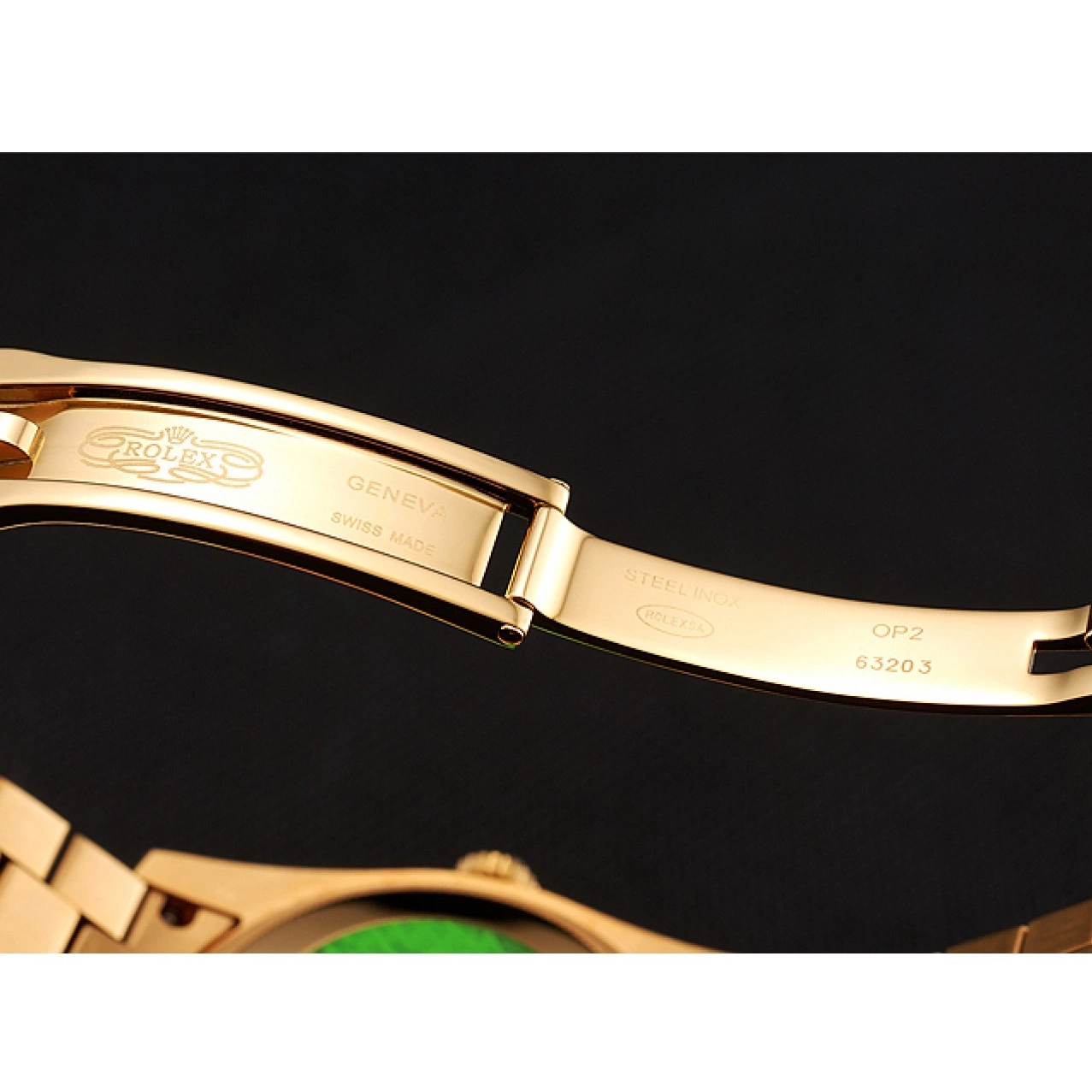 AAA Replica Watches Pave Dial Rolex Diamond Gold 1453954 Diamond Gold Swiss Day-Date Bracelet 0723